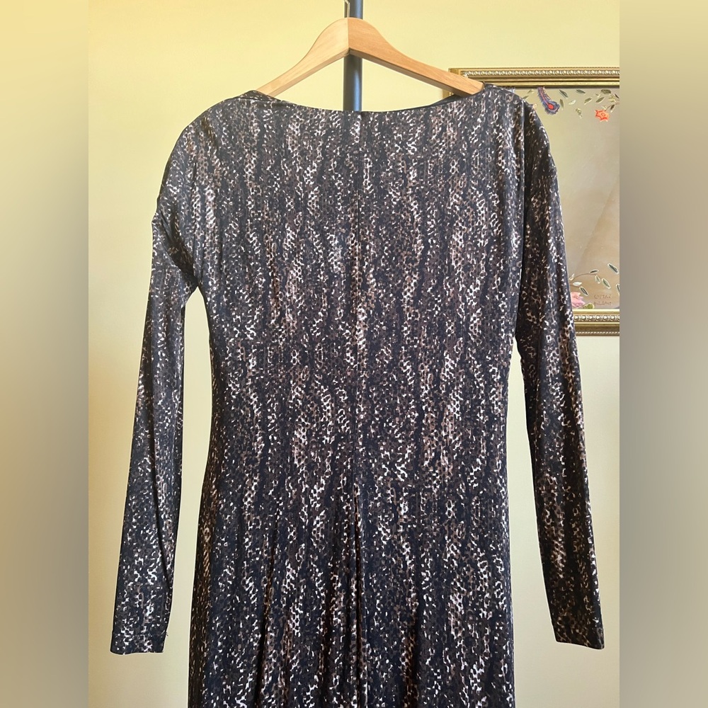 MaxMara Dress Snakeskin Tessuto Italian Jersey Brown Tan Size 14 (44) - Picture 11 of 17
